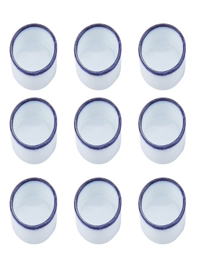 DQITJ 9 Pcs Spider Micro Water Bowl Tarantula Mini Ceramic Dish for Tarantula Spider Millipede Tiny Bugs (Small Size: 0.86" D, 0.43" H) - Image 1